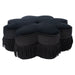 SAFAVIEH Katia Flower-Shaped Fringed Velvet Ottoman