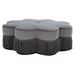 SAFAVIEH Katia Flower-Shaped Fringed Velvet Ottoman