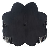 SAFAVIEH Katia Flower-Shaped Fringed Velvet Ottoman