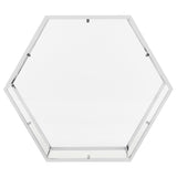 SAFAVIEH Kaycee Glass Chrome Hexagon Coffee Table - 36.2" x 31.5" x 13.8" - 36Wx32Dx14H