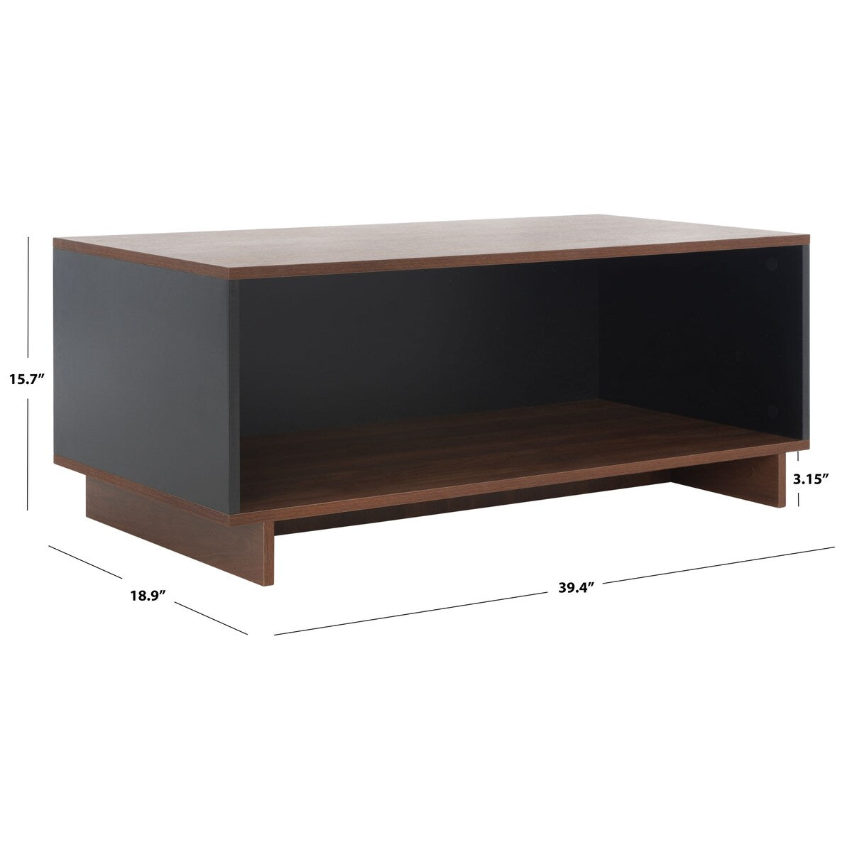 SAFAVIEH Kaylee Media Stand - 39" W x 19" D x 16" H - 39Wx19Dx16H