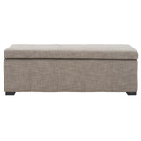 SAFAVIEH Kerrie Beige Linen Storage Bench