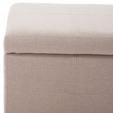 SAFAVIEH Kerrie Beige Linen Storage Bench