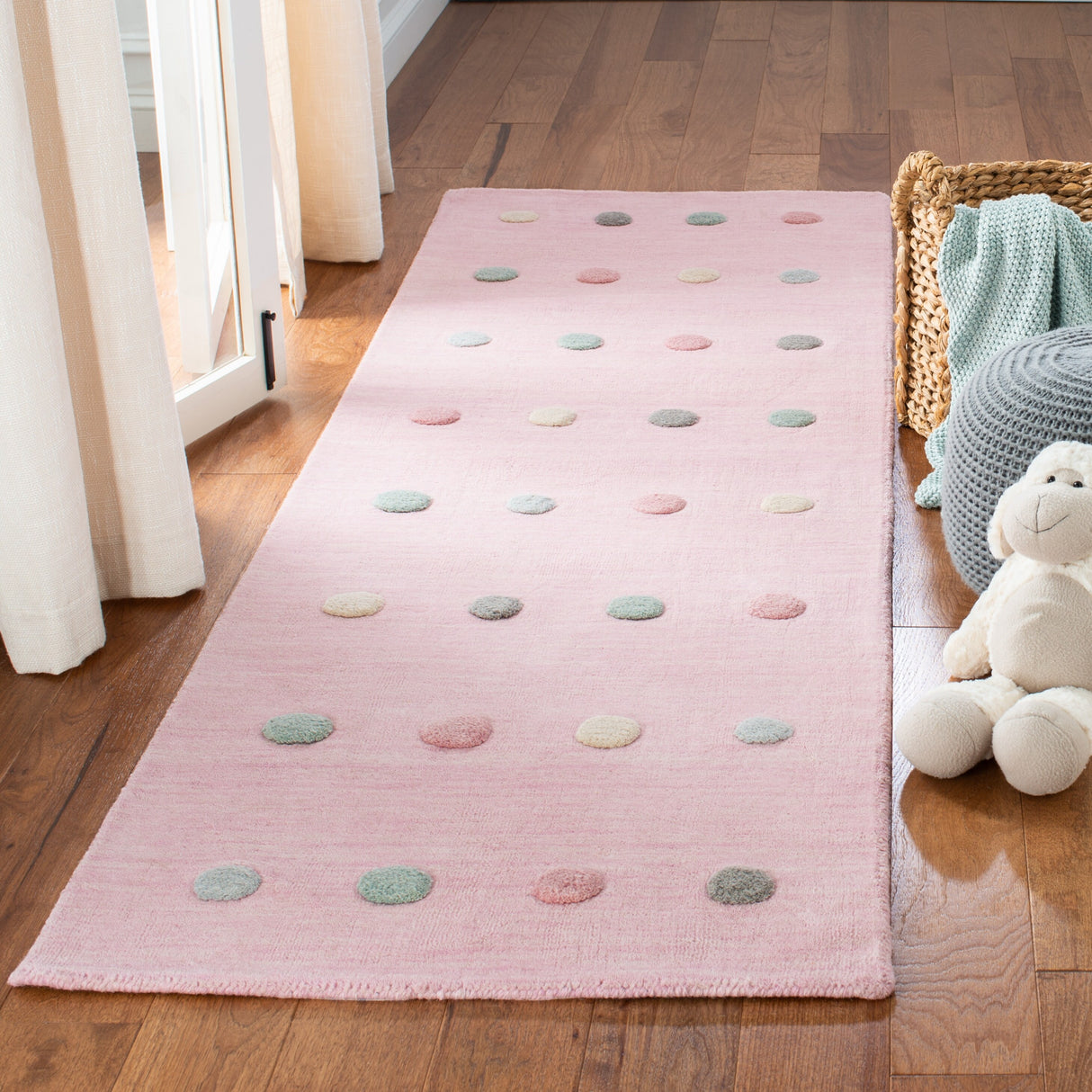 SAFAVIEH Kids Karan Polka Dot Wool Rug