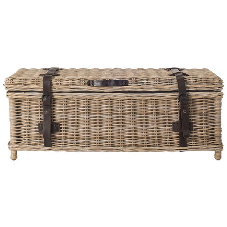 SAFAVIEH Kimberlyn Grey Natural Rattan Storage Trunk - 45.7" x 23.6" x 18.2" - 46Wx24Dx18H