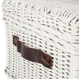 SAFAVIEH Kimberlyn White Natural Rattan Storage Trunk - 45.7" x 23.6" x 18.2" - 46Wx24Dx18H