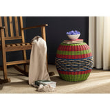 SAFAVIEH Kiriko Multi Wicker Rattan Barrel Stool - 18" x 18" x 18" - 18Wx18Dx18H