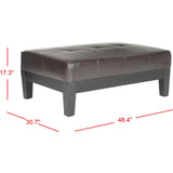 SAFAVIEH Kirsten Solid Wood Cocktail Ottoman