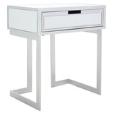 SAFAVIEH Koidula 1 Drawer Mirrored Accent Table - 23" W x 16" D x 26" H - 23Wx16Dx26H