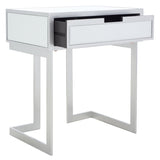 SAFAVIEH Koidula 1 Drawer Mirrored Accent Table - 23" W x 16" D x 26" H - 23Wx16Dx26H