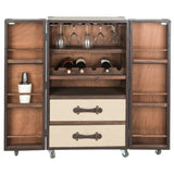 SAFAVIEH Krista Storage Beige Bar Cabinet - 23.6" x 17.7" x 42.1" - 24Wx18Dx42H