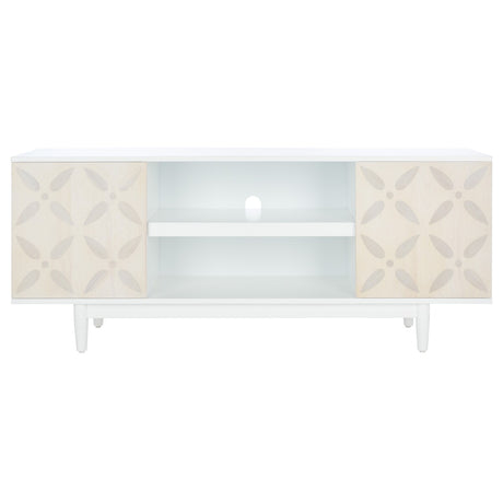 SAFAVIEH Krysta 3 Shelf Patterned Media Stand - 54" W x 15" D x 22" H - 54Wx15Dx22H