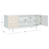 SAFAVIEH Krysta 3 Shelf Patterned Media Stand - 54" W x 15" D x 22" H - 54Wx15Dx22H