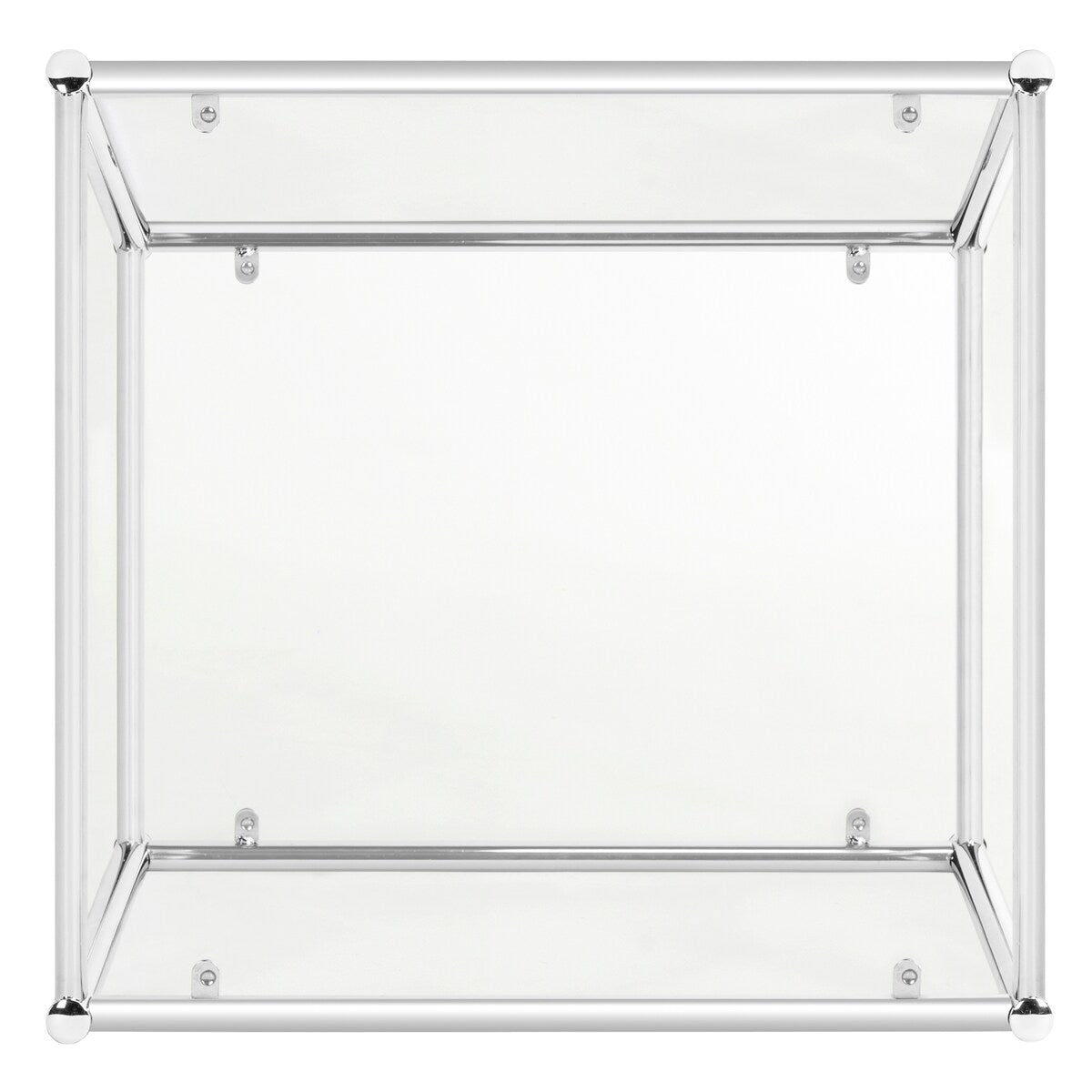 SAFAVIEH Lakendra Glass Chrome End Table - 19.7" x 19.7" x 17.7" - 20Wx20Dx18H