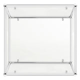 SAFAVIEH Lakendra Glass Chrome End Table - 19.7" x 19.7" x 17.7" - 20Wx20Dx18H