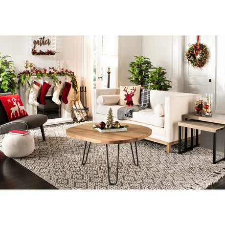 SAFAVIEH Laney Free Edge Coffee Table - 35.4" x 35.4" x 17.7" - 35Wx35Dx18H