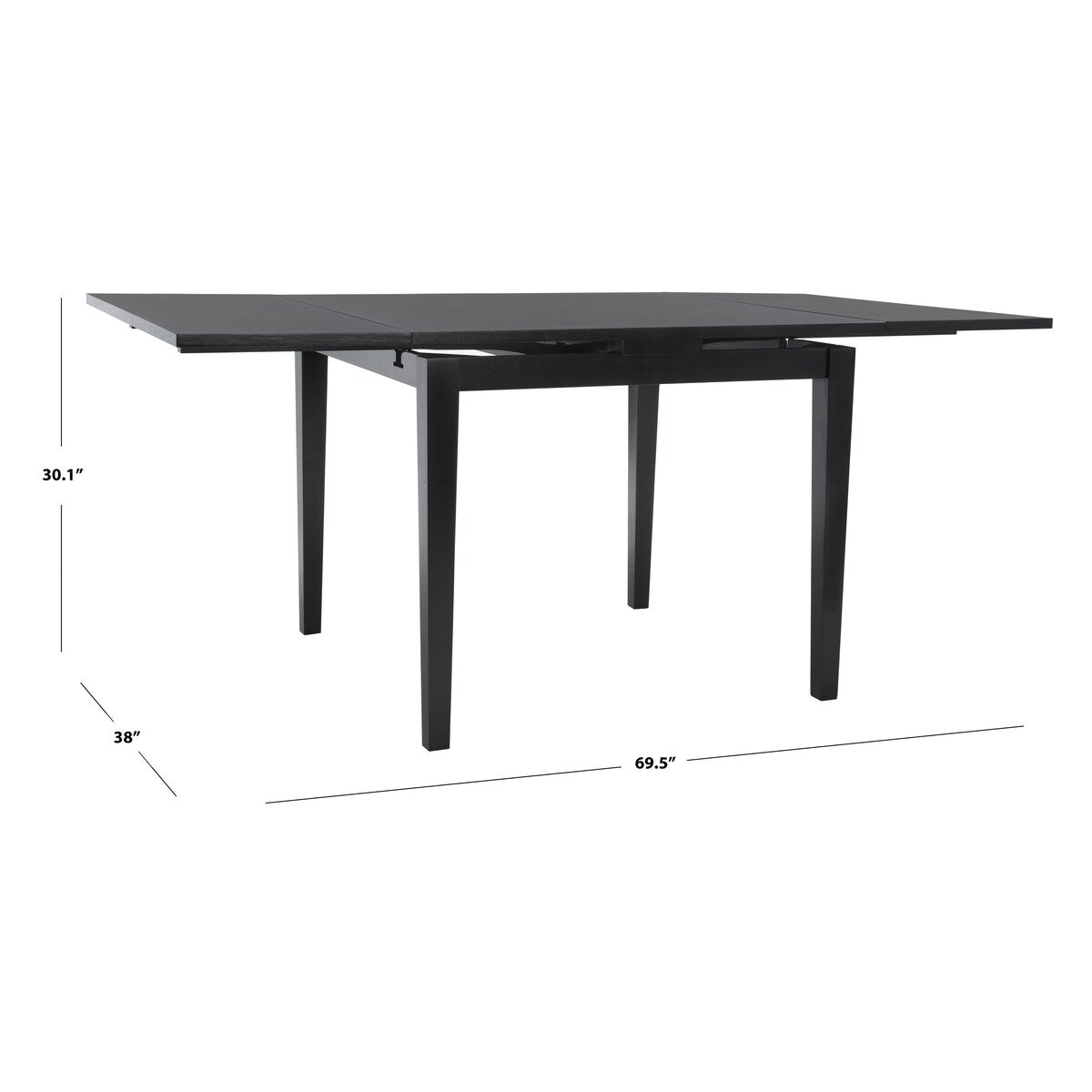 SAFAVIEH Laurine Extension Dining Table - 70 In. W x 38 In. D x 30 In. H - 70Wx38Dx30H