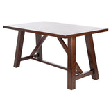 SAFAVIEH Laverna Brown Rectangle Dining Table - 57" W x 36" L x 30" H - 57Wx36Dx30H