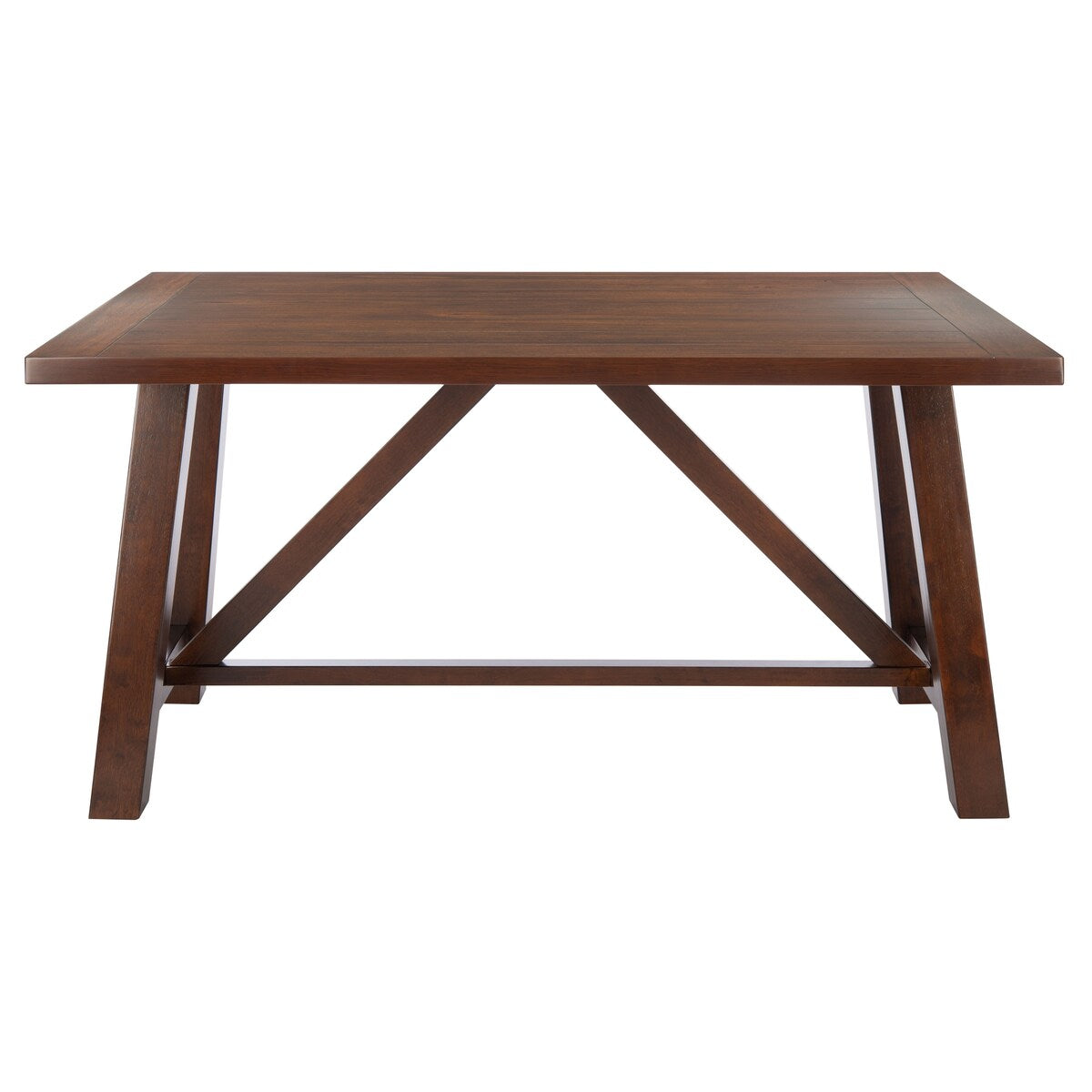 SAFAVIEH Laverna Brown Rectangle Dining Table - 57" W x 36" L x 30" H - 57Wx36Dx30H