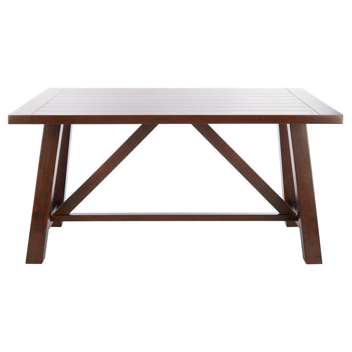 SAFAVIEH Laverna Brown Rectangle Dining Table - 57" W x 36" L x 30" H - 57Wx36Dx30H