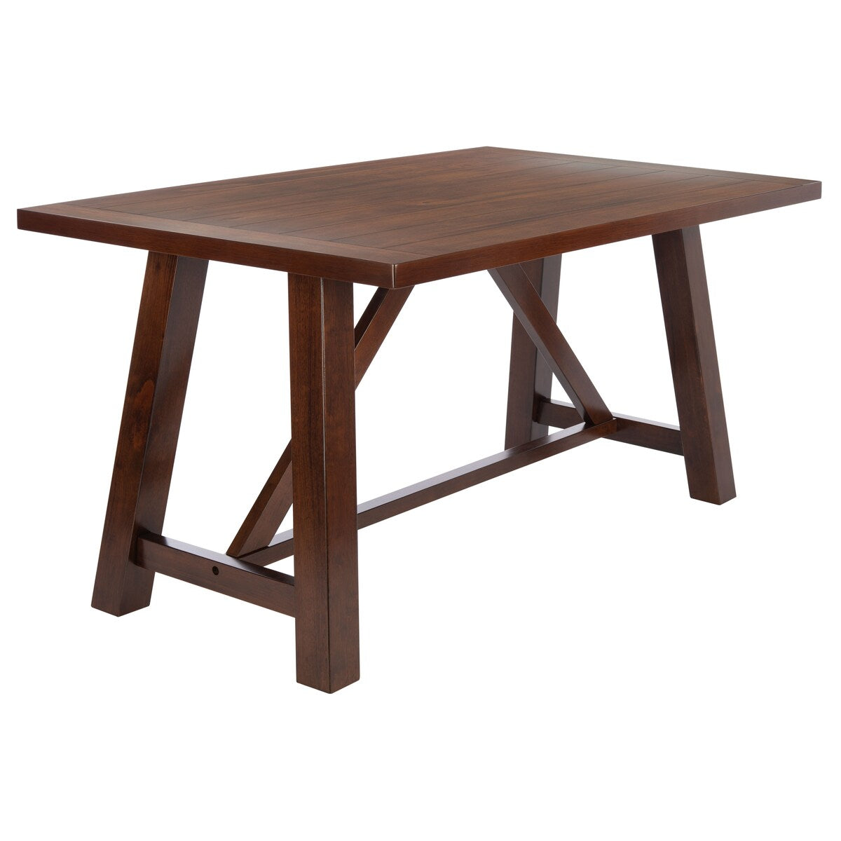 SAFAVIEH Laverna Brown Rectangle Dining Table - 57" W x 36" L x 30" H - 57Wx36Dx30H