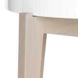 SAFAVIEH Lavona White And Grey Lacquer Side Table - 19.6" x 19.6" x 21.3" - 20Wx20Dx21H