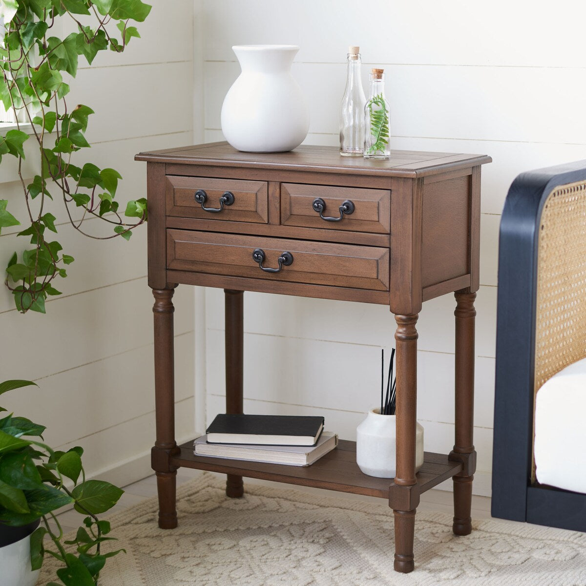 SAFAVIEH Leaner 3-Drawer Console Table - 23.5" W x 13" L x 29.5" H - 24Wx13Dx30H