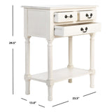 SAFAVIEH Leaner 3-Drawer Console Table - 23.5" W x 13" L x 29.5" H - 24Wx13Dx30H