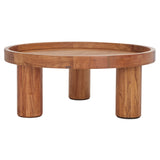 SAFAVIEH Leena 3 Leg Round Coffee Table - 36" W x 36" D x 15" H - 36Wx36Dx15H