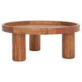 SAFAVIEH Leena 3 Leg Round Coffee Table - 36" W x 36" D x 15" H - 36Wx36Dx15H