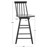 SAFAVIEH Lelah Swivel 25-inch Counter Stool - 17 In. W x 17 In. D x 40 In. H - 17Wx17Dx40H