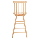 SAFAVIEH Lelah Swivel 25-inch Counter Stool - 17 In. W x 17 In. D x 40 In. H - 17Wx17Dx40H