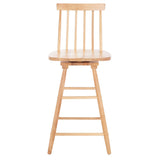 SAFAVIEH Lelah Swivel 25-inch Counter Stool - 17 In. W x 17 In. D x 40 In. H - 17Wx17Dx40H