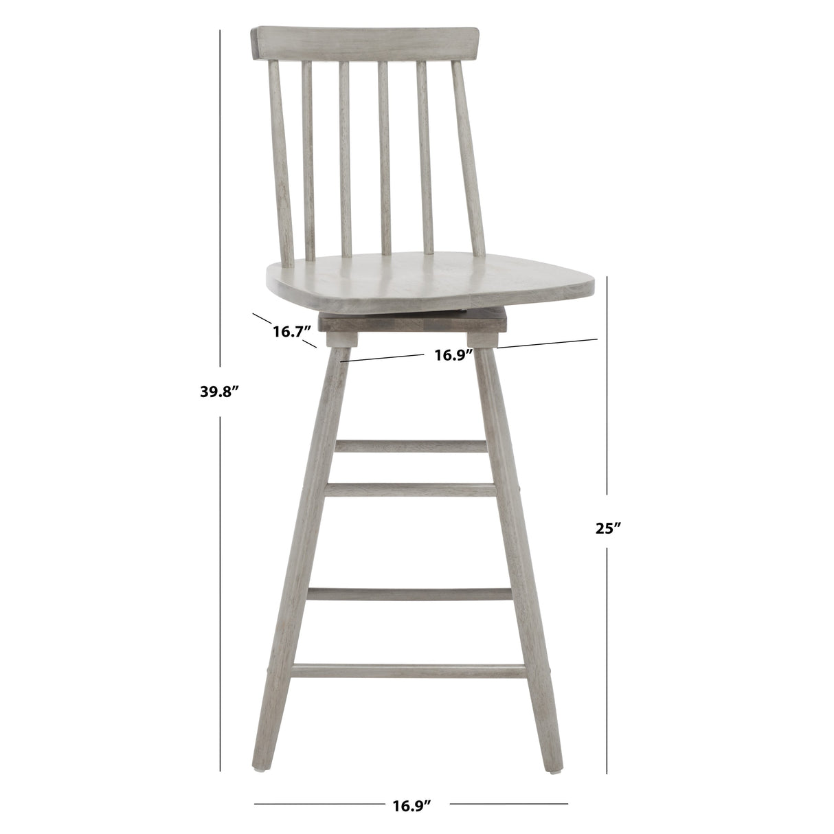 SAFAVIEH Lelah Swivel 25-inch Counter Stool - 17 In. W x 17 In. D x 40 In. H - 17Wx17Dx40H