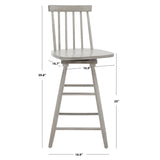 SAFAVIEH Lelah Swivel 25-inch Counter Stool - 17 In. W x 17 In. D x 40 In. H - 17Wx17Dx40H