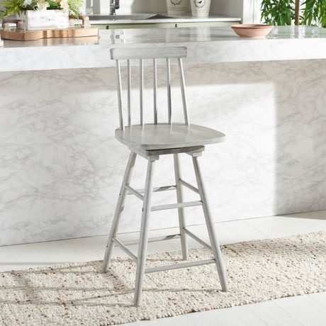 SAFAVIEH Lelah Swivel 25-inch Counter Stool - 17 In. W x 17 In. D x 40 In. H - 17Wx17Dx40H