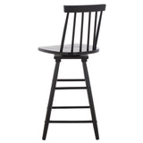 SAFAVIEH Lelah Swivel 25-inch Counter Stool - 17 In. W x 17 In. D x 40 In. H - 17Wx17Dx40H