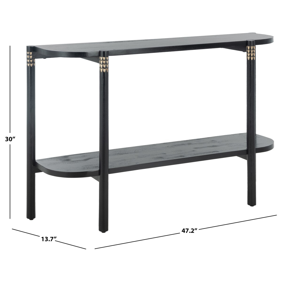 SAFAVIEH Lelar Console Table - 47 In. W x 14 In. D x 30 In. H - 47Wx14Dx30H