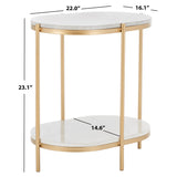 SAFAVIEH Leona End Table - 22" W x 16" D x 23" H - 22Wx16Dx23H