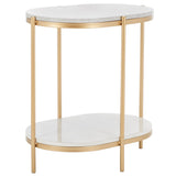 SAFAVIEH Leona End Table - 22" W x 16" D x 23" H - 22Wx16Dx23H