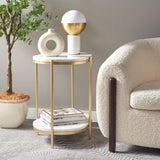 SAFAVIEH Leona End Table - 22" W x 16" D x 23" H - 22Wx16Dx23H