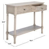 SAFAVIEH Leonia 2-Drawer Console Table - 35.5" W x 13" L x 29.5" H - 36Wx13Dx30H