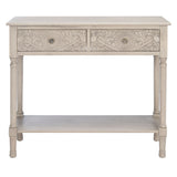 SAFAVIEH Leonia 2-Drawer Console Table - 35.5" W x 13" L x 29.5" H - 36Wx13Dx30H