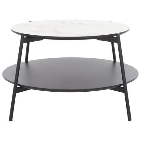 SAFAVIEH Lesta Modern 2-Tier Round Coffee Table - 24 In. W x 24 In. D x 16 In. H - 24Wx24Dx16H