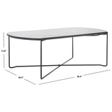 SAFAVIEH Leva Coffee Table - 39.4 In. W x 20.5 In. D x 13.8 In. H - 39Wx21Dx14H