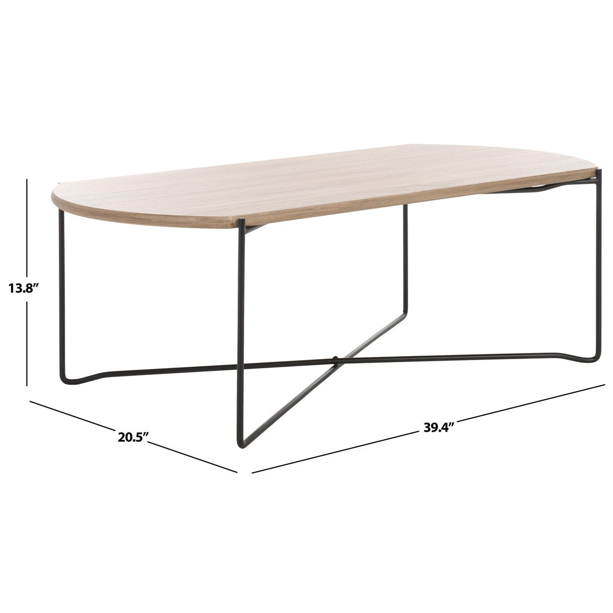 SAFAVIEH Leva Coffee Table - 39.4 In. W x 20.5 In. D x 13.8 In. H - 39Wx21Dx14H