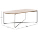 SAFAVIEH Leva Coffee Table - 39.4 In. W x 20.5 In. D x 13.8 In. H - 39Wx21Dx14H