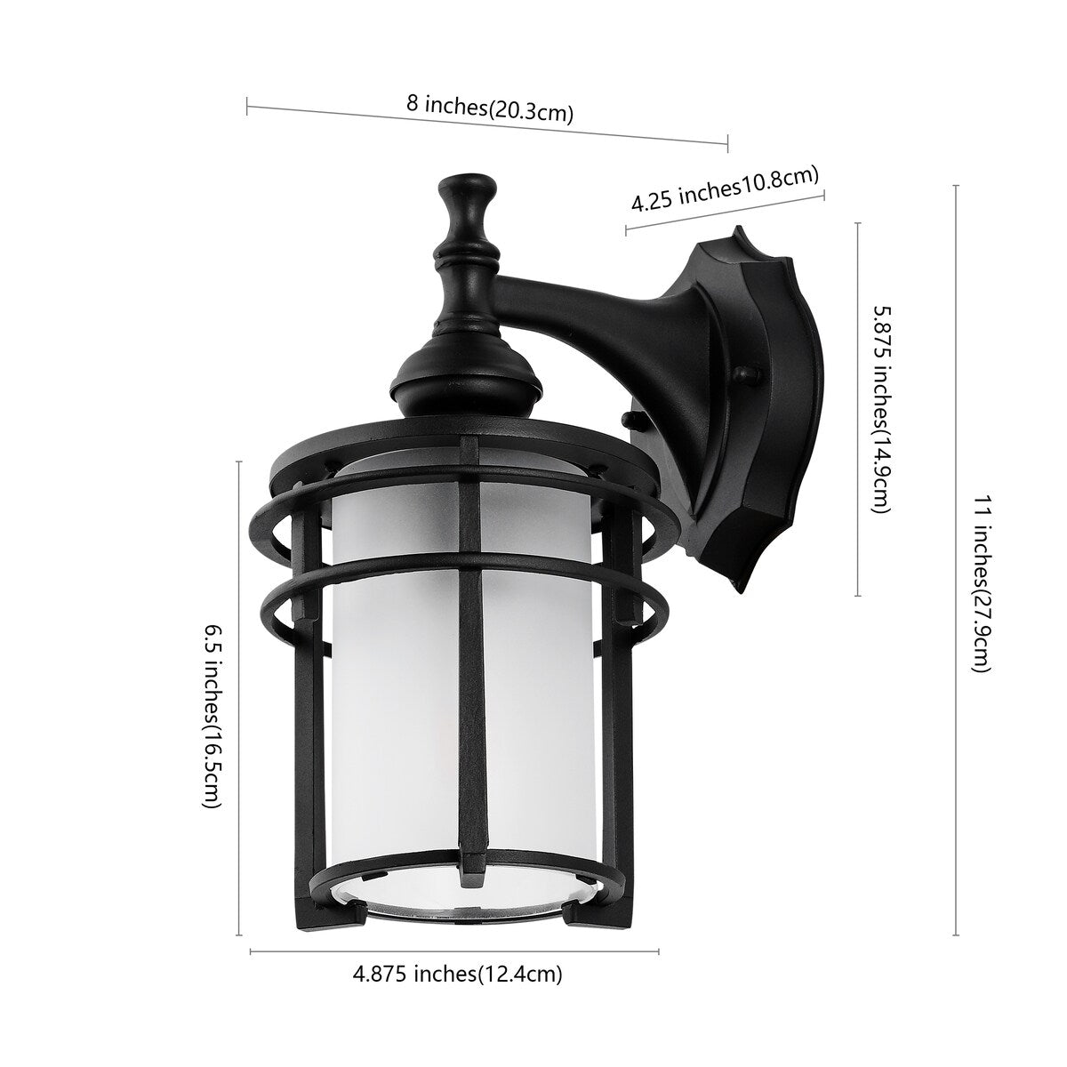 SAFAVIEH Lighting Abir Outdoor Wall Sconce - 8" W x 6" D x 11" H - 8Wx6Dx11H