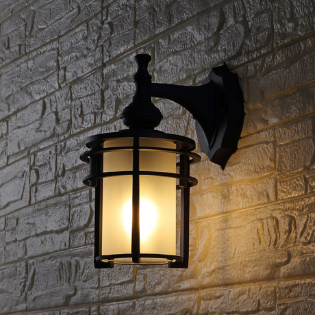 SAFAVIEH Lighting Abir Outdoor Wall Sconce - 8" W x 6" D x 11" H - 8Wx6Dx11H