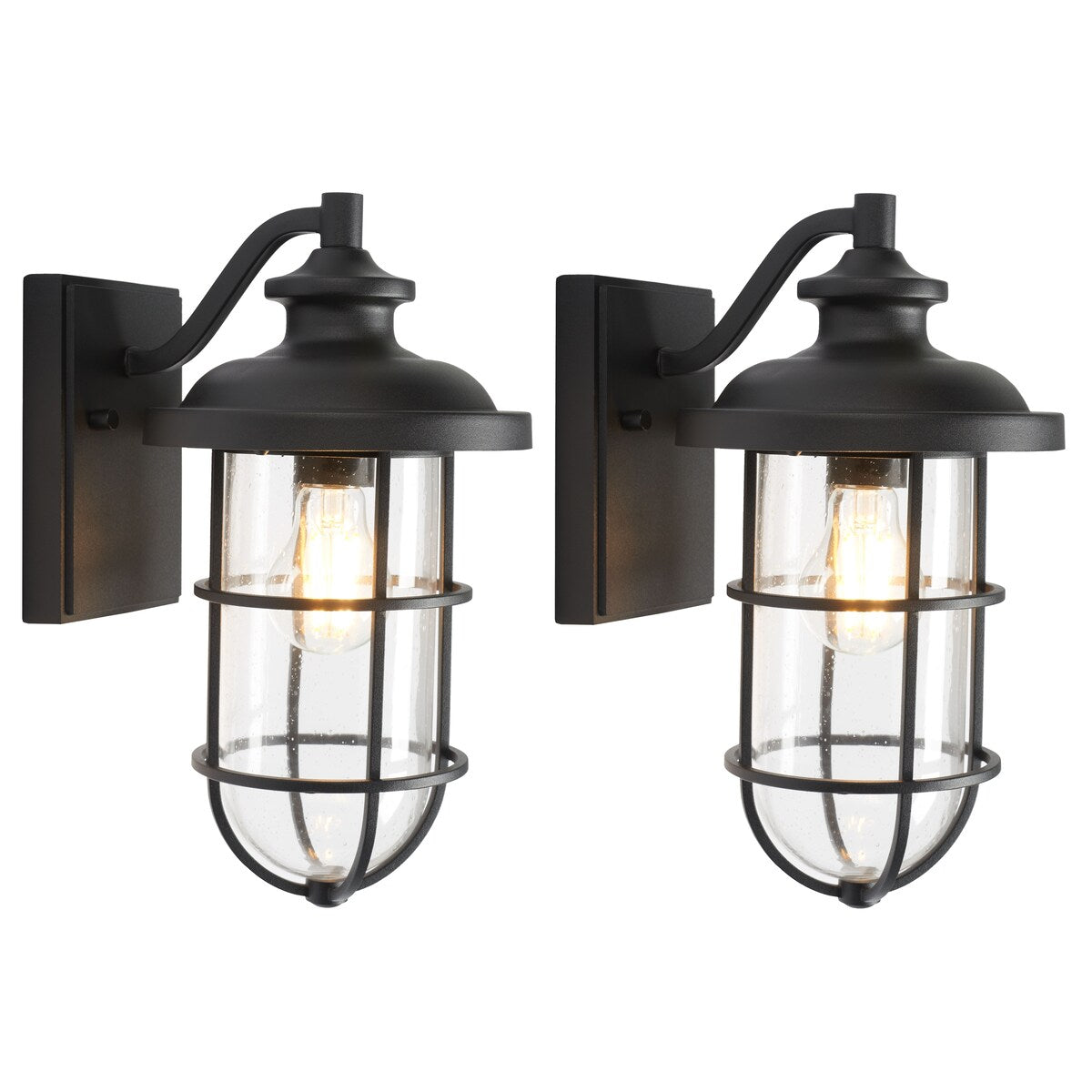 SAFAVIEH Lighting Adelle 9-inch Outdoor Wall Sconce [SET of 2] - 9Wx7Dx13H